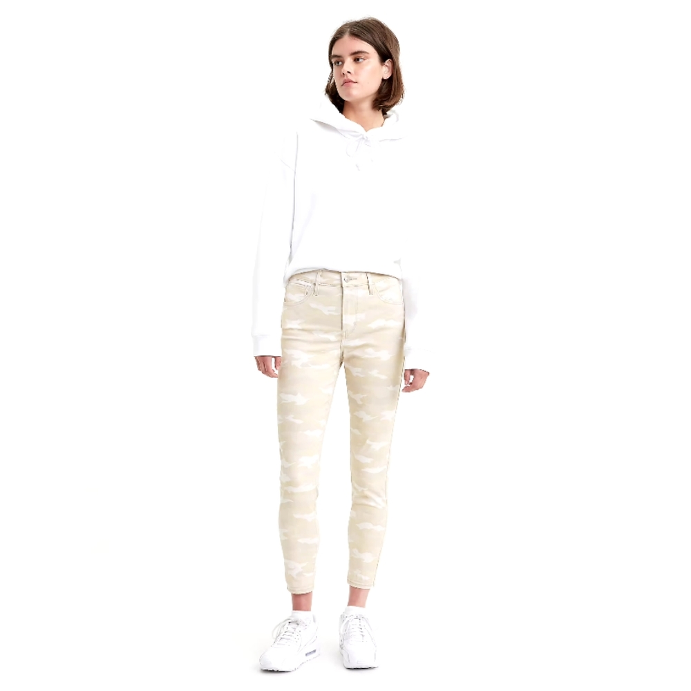 ☀️Levi's 720 High Rise Super Skinny Crop Jeans Hypersoft Neutral Camo Brown